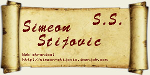 Simeon Stijović vizit kartica